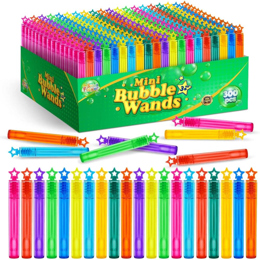 image:imageSpringFlower 66 Pieces Mini Bubble WandsBubble Party Favors Assortment Toys for KidsThemed Birthday Halloween Goodie Bags Carnival Prizes WeddingOutdoor Gifts for Girls amp Boys300 Star