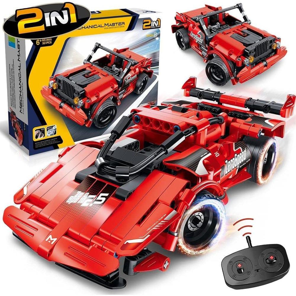 image:imageSpringFlower STEM Building Blocks Toys Gifts for Age 6 7 8 9 10 11 12 Boys and Girls DIY Building Bricks STEM Engineering Construction RC ToyRacing Car with Remote Control