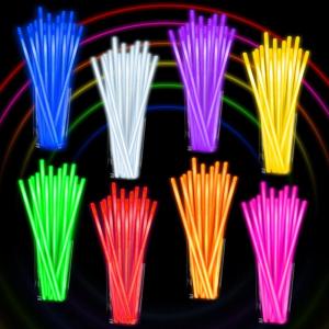 SpringFlower 100 PCS Glow Sticks Bulk Party Favors, 8″ Glow in the Dark Party Supplies, Light Sticks for Party Favors Glow Necklaces and Bracelets for Kids or Adults(1000 Pack)