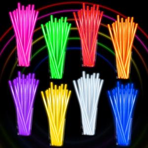 SpringFlower 100 PCS Glow Sticks Bulk Party Favors, 8″ Glow in the Dark Party Supplies, Light Sticks for Party Favors Glow Necklaces and Bracelets for Kids or Adults(800 Pack)
