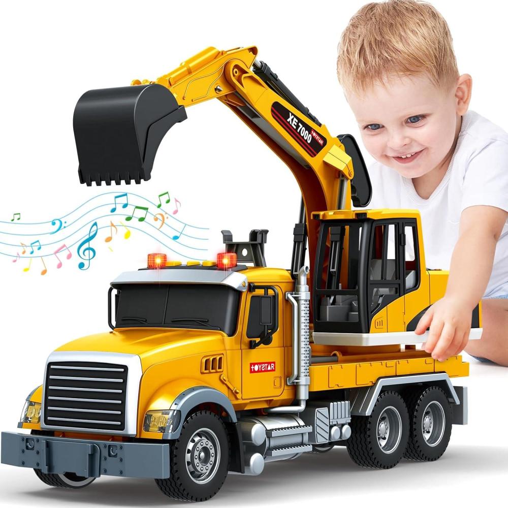 image:imageSpringFlower Toy for 3 4 5 6 7 Years Old Boy15 Large Garbage Truck Toys for KidsFriction Powered Garbage Truck with Sound and Light Trash BinsLearning CardsBirthday Gifts for Boys amp GirlsExcavator Truck
